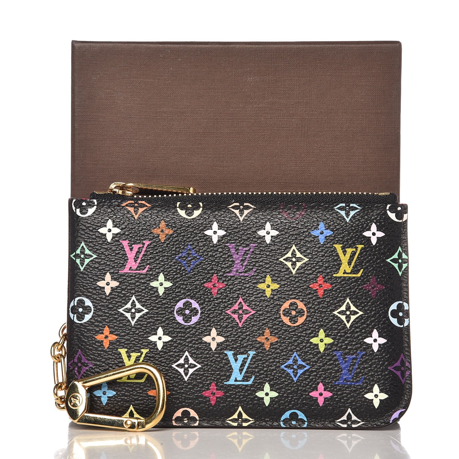 Louis Vuitton Monogram Multicolor Key Pouch Black Grenade 9 of 16