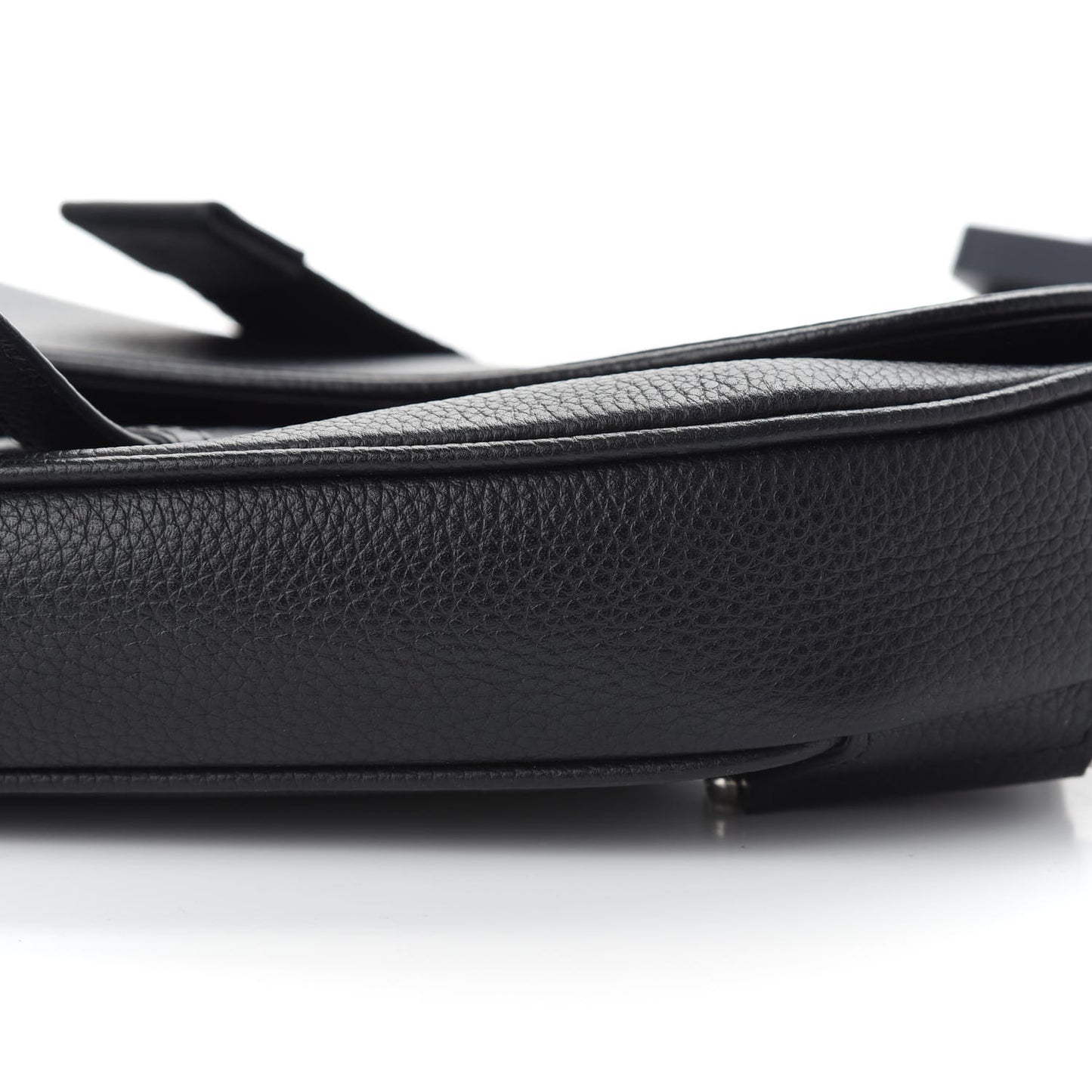 Grained Calfskin Kim Jones Saddle Bag Black