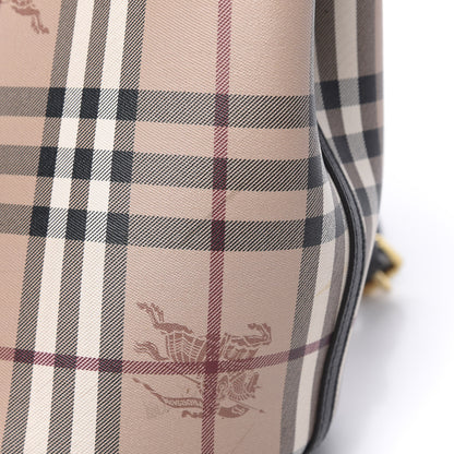 Burberry Haymarket Check Colours Small Lorne Bucket Crossbody Black 10 of 12