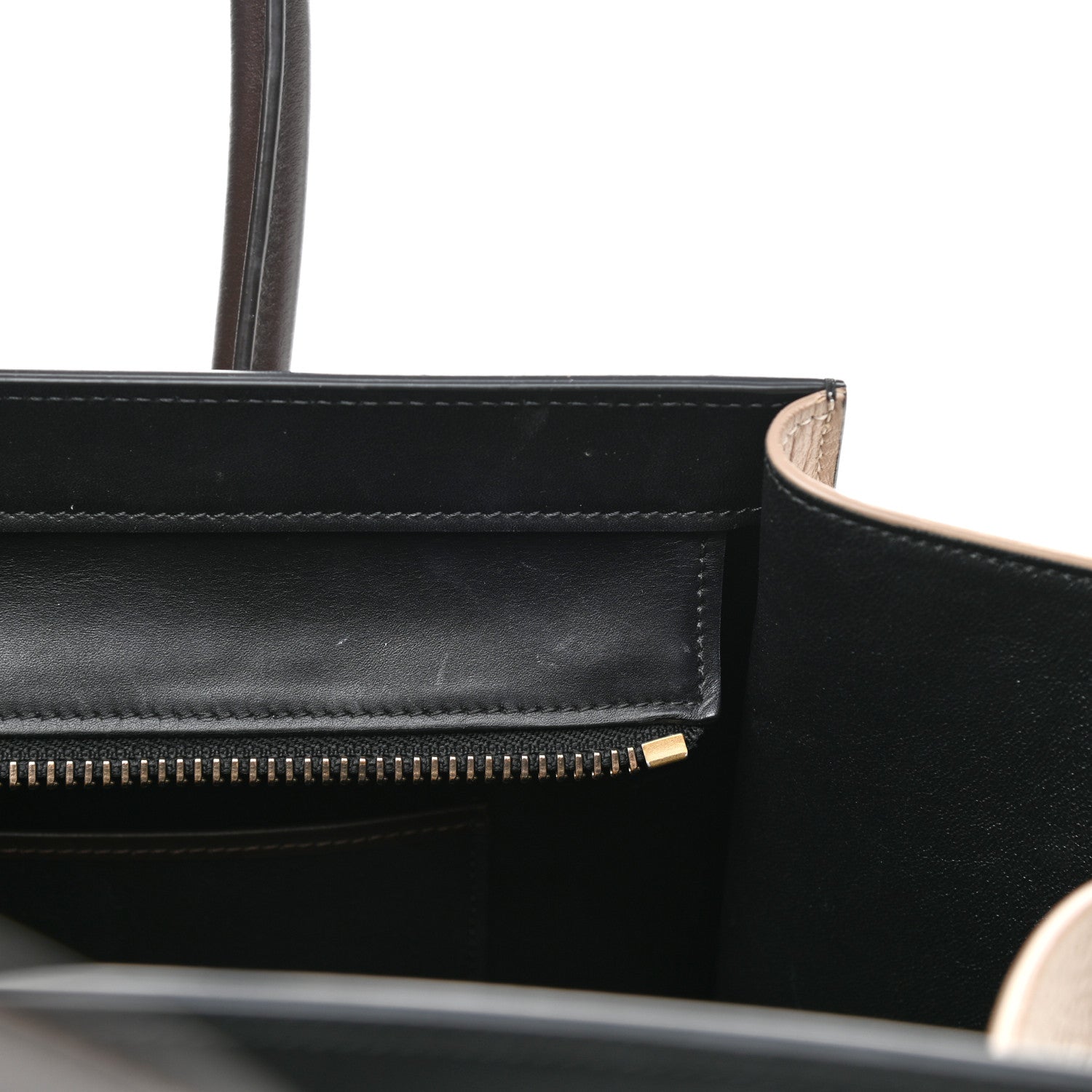 Celine Elephant Calfskin Mini Tri-Color Luggage Indigo 10 of 13