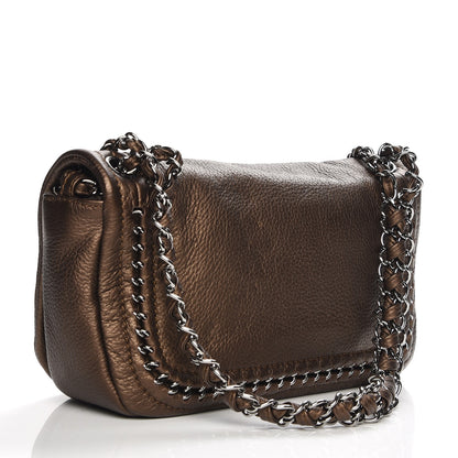 Chanel Metallic Deerskin Small Luxe Ligne Flap Bronze 10 of 15