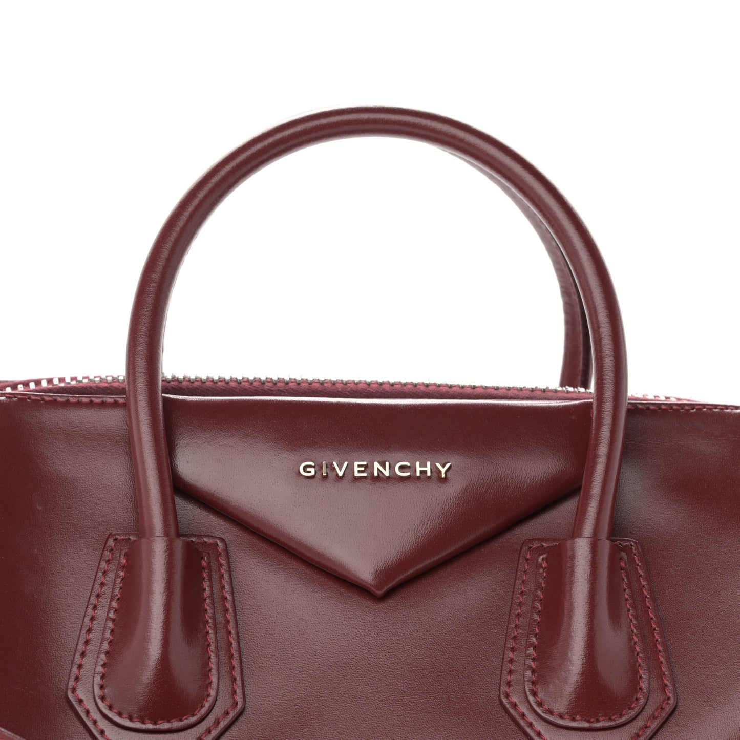 Shiny Lord Calfskin Medium Antigona Burgundy