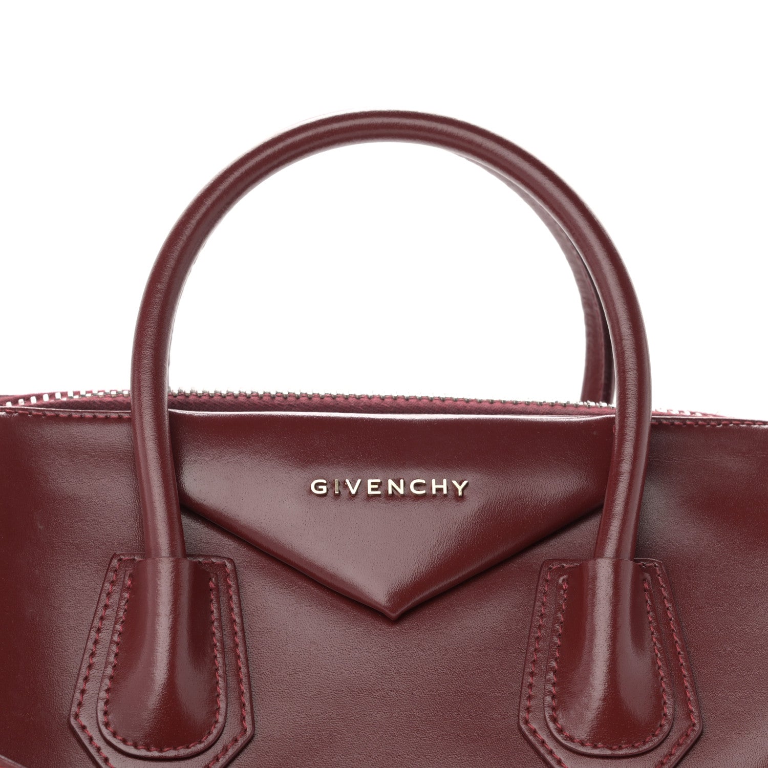 Givenchy Shiny Lord Calfskin Medium Antigona Burgundy 8 of 17