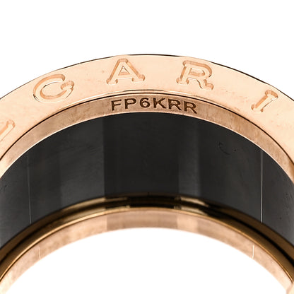 Bulgari 18K Rose Gold Black Ceramic B.Zero1 Four-Band Ring 53 6.25 5 of 7