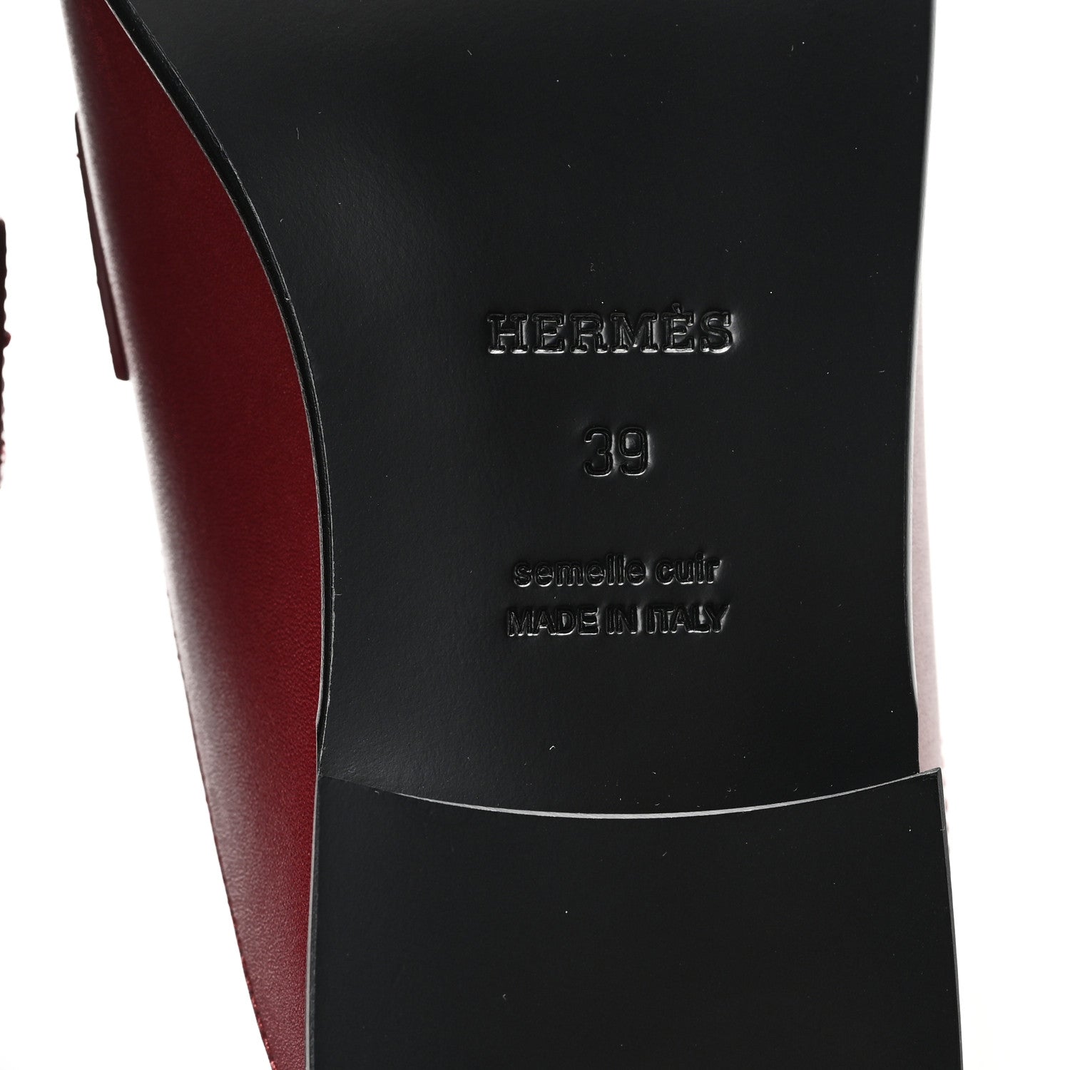 Hermes Calfskin Iota Mules 39 Rouge H 7 of 10