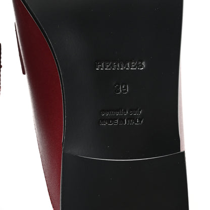 Hermes Calfskin Iota Mules 39 Rouge H 7 of 10