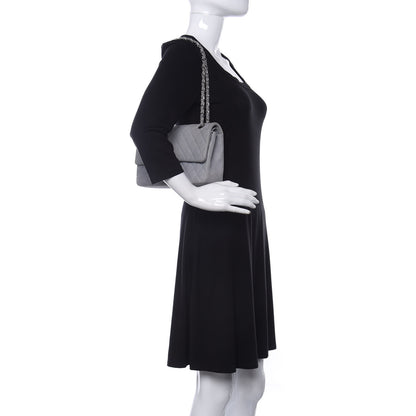 Chanel Iridescent Caviar Quilted Medium Double Flap Grey 2 of 9