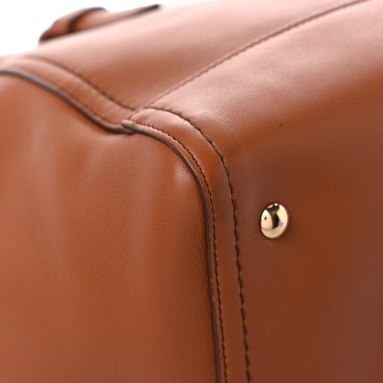 Salvatore Ferragamo Calfskin Medium Verve Double Zip Tote Brown 7 of 13