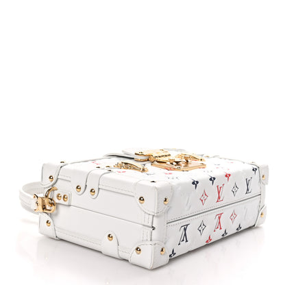 Louis Vuitton Lambskin Embossed Monogram Petite Malle Red White Blue 4 of 9