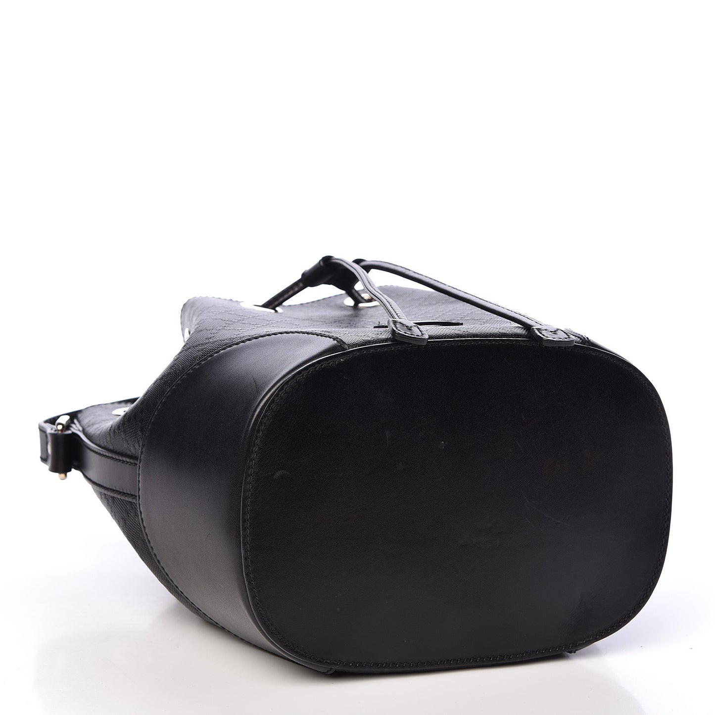 Bright Diamante Small Bucket Bag Black