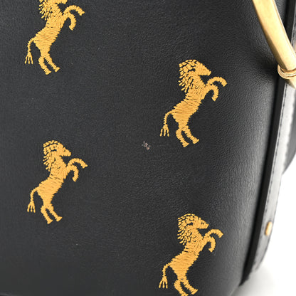 Chloe Smooth Calfskin Little Horses Embroidered Mini Roy Bucket Bag Full Blue 12 of 13