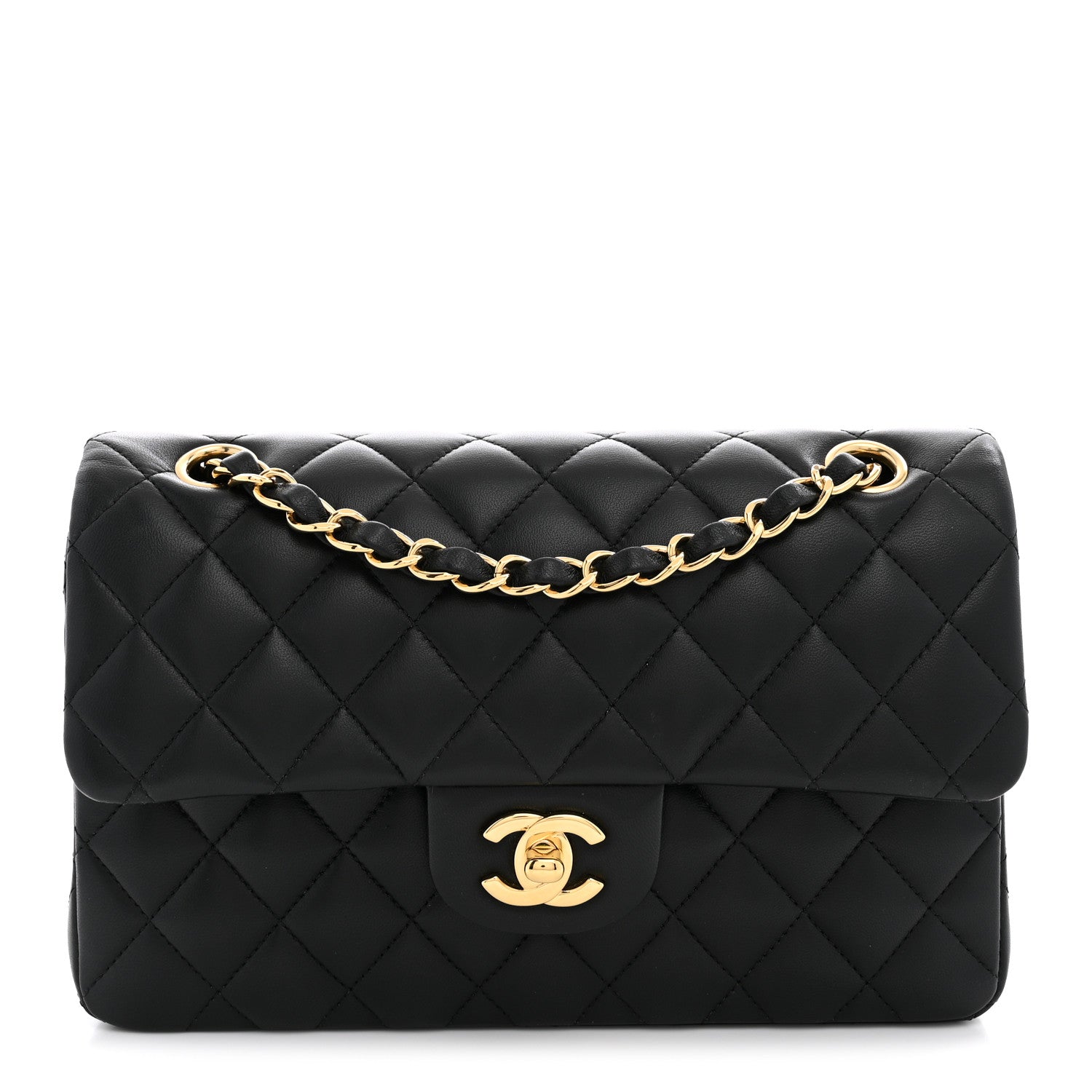 Chanel Lambskin Quilted Small Double Flap Black 1 of 11