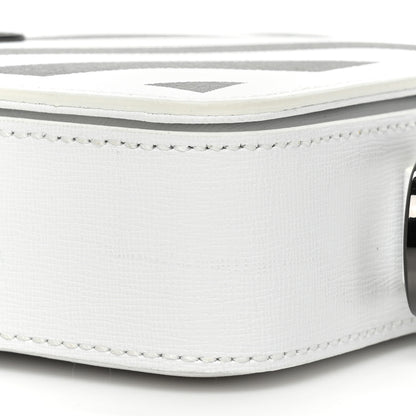 Off-White Saffiano Striped Mini Diag Binder Clip Bag White Black Yellow 8 of 11