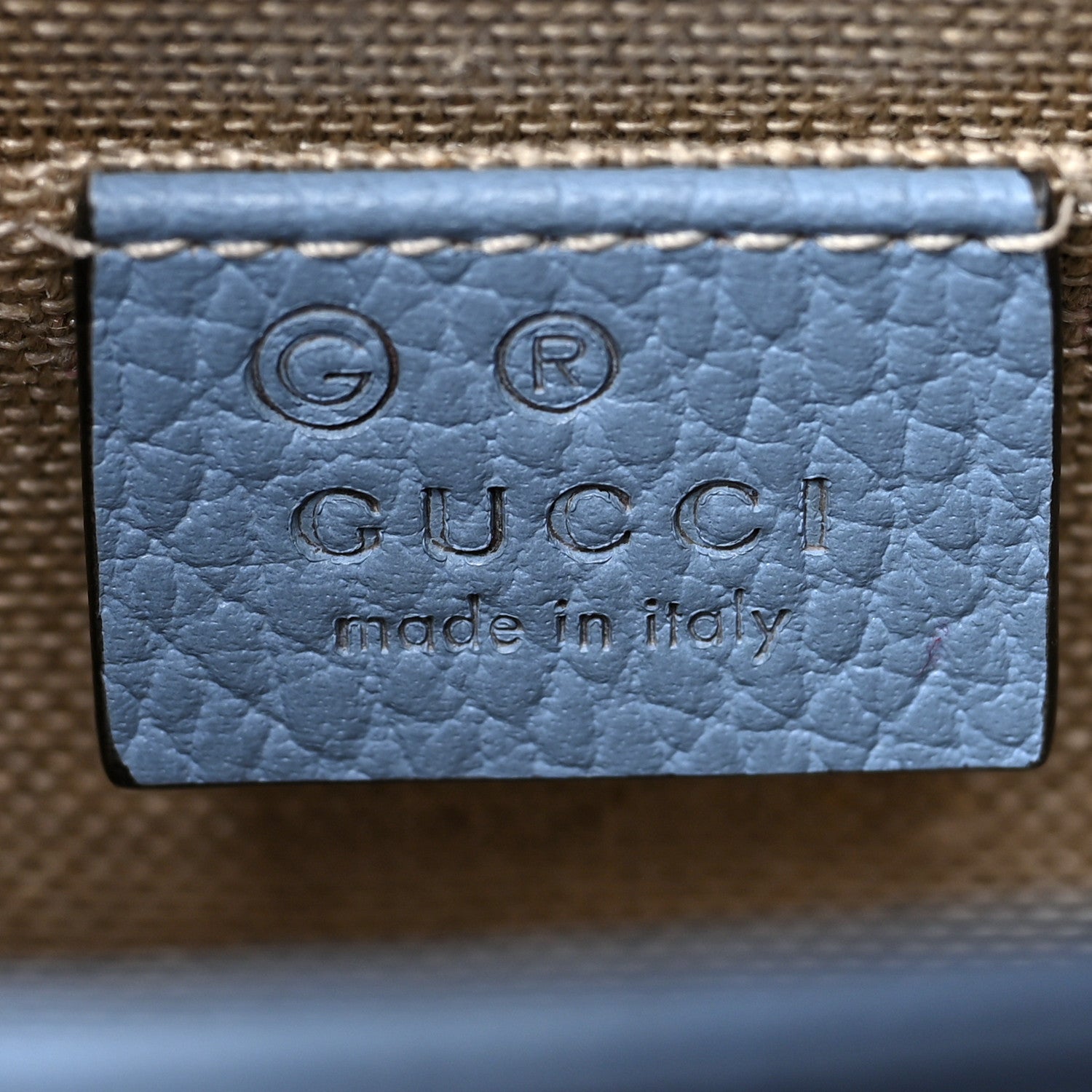Gucci Dollar Calfskin Small Interlocking G Shoulder Bag Mineral Blue 6 of 11