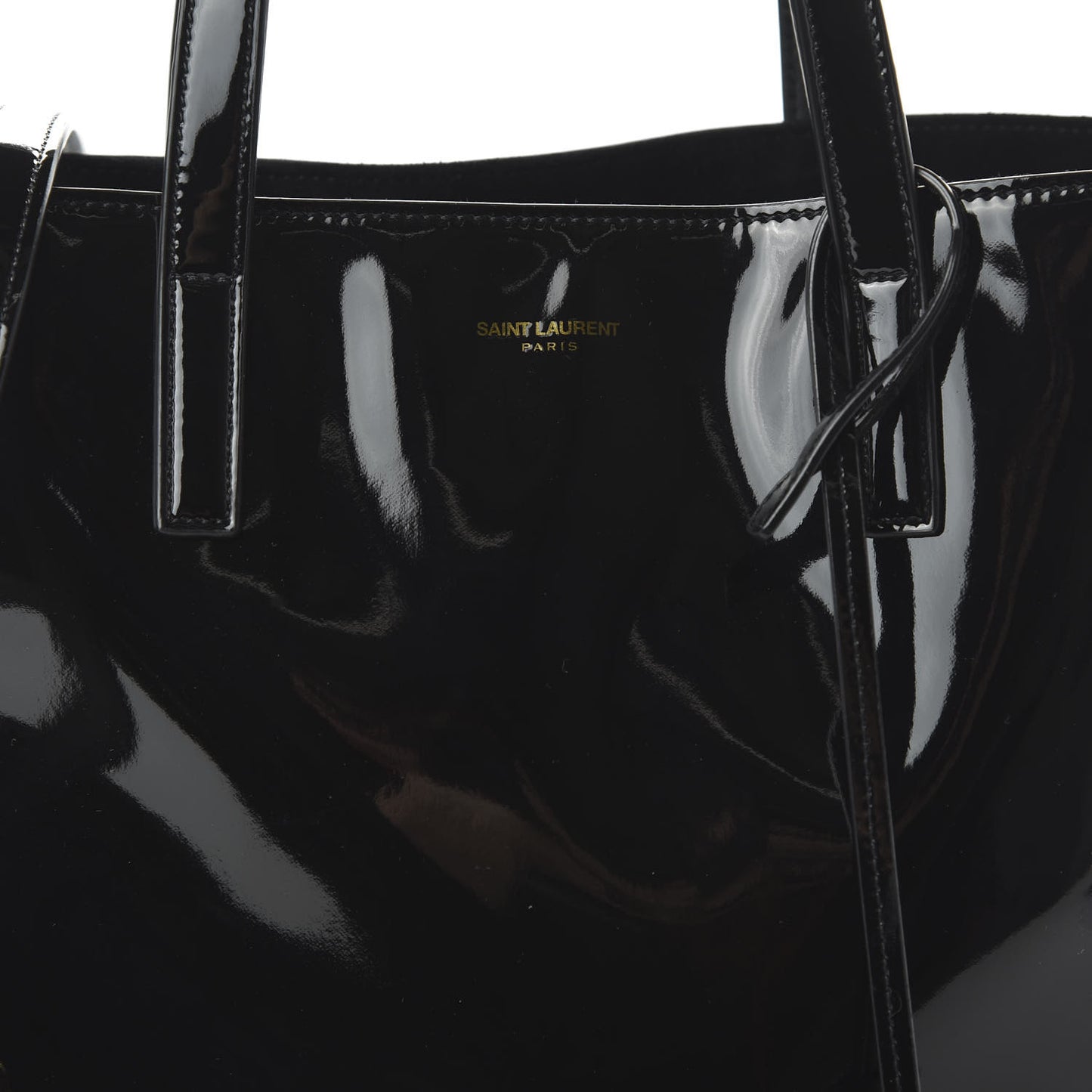 Patent Toy Shopping Tote Black