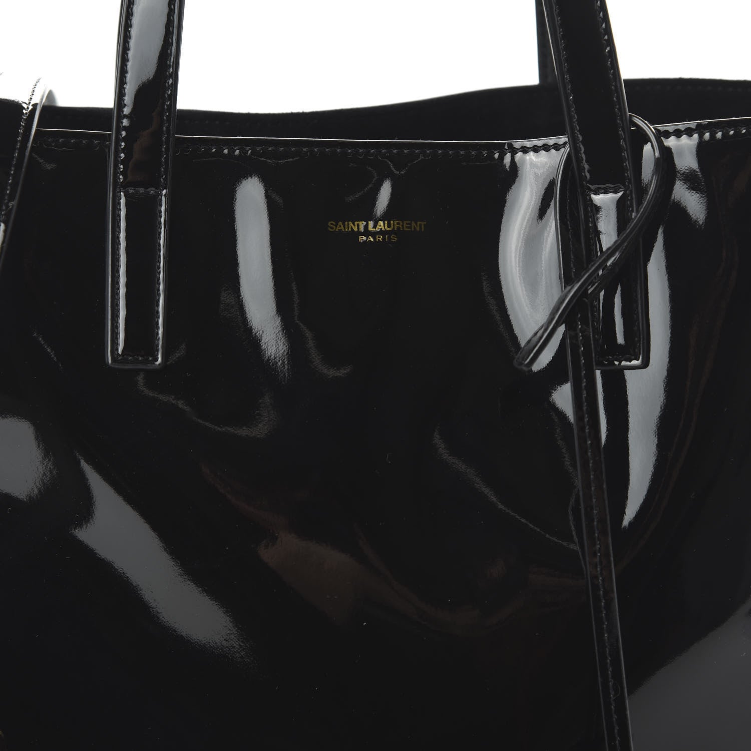 Saint Laurent Patent Toy Shopping Tote Black 9 of 9