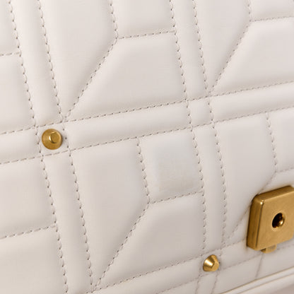 Gucci Calfskin Matelasse Studded Medium GG Marmont Shoulder Bag White 14 of 14