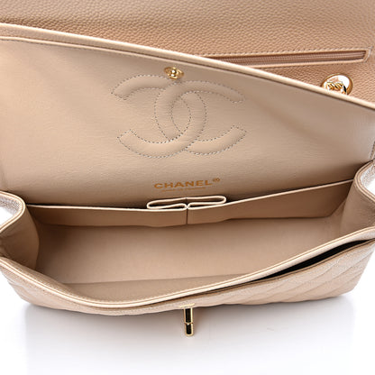 Chanel Caviar Quilted Medium Double Flap Beige Clair 4 of 11