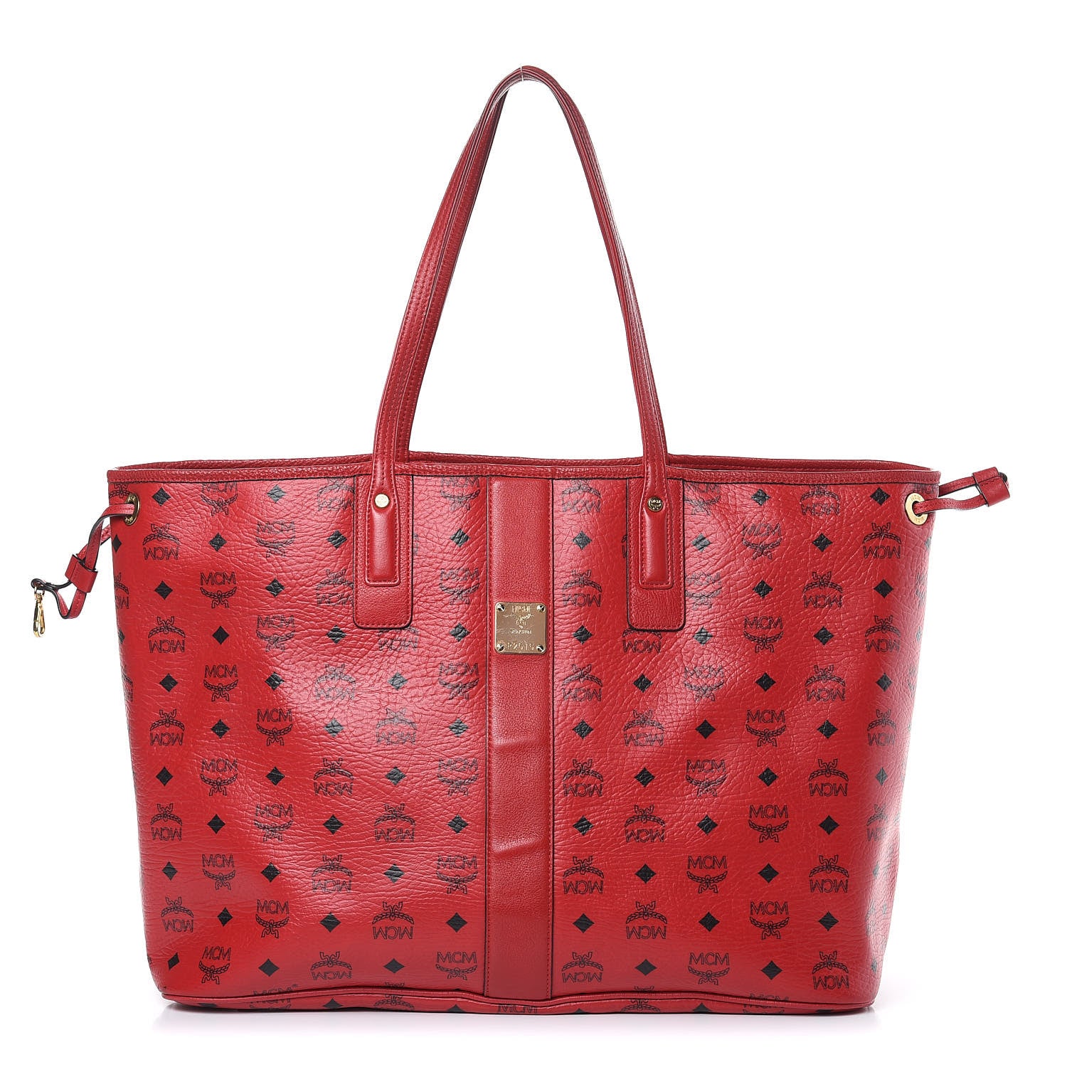 MCM Visetos Large Liz Reversible Shopper Tote Ruby Red 1 of 22