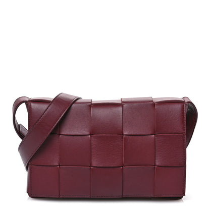 Bottega Veneta Lambskin Maxi Intrecciato Cassette Crossbody Bag Bordeaux 1 of 10