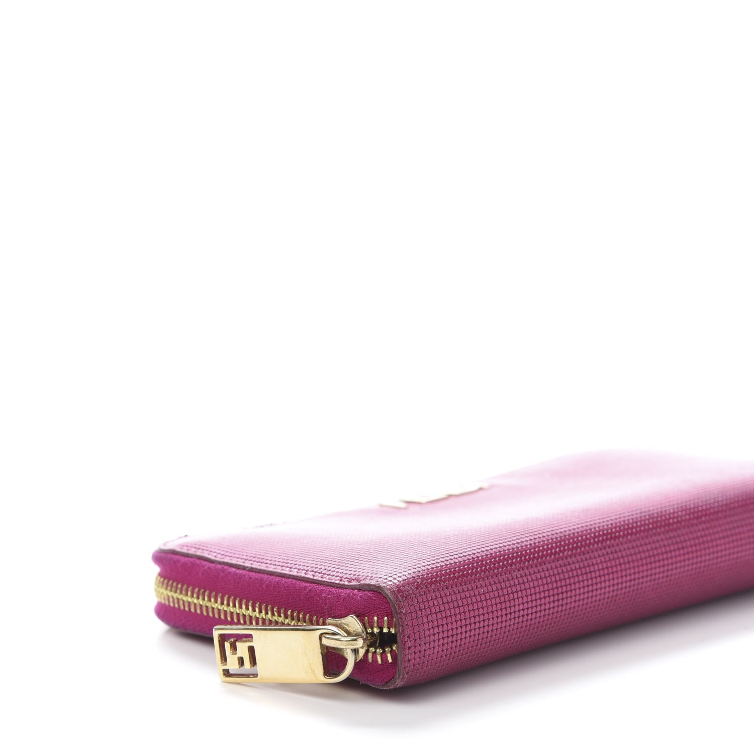 Fendi Vitello Birkin Logo Zip Around Wallet Rosa 10 of 12