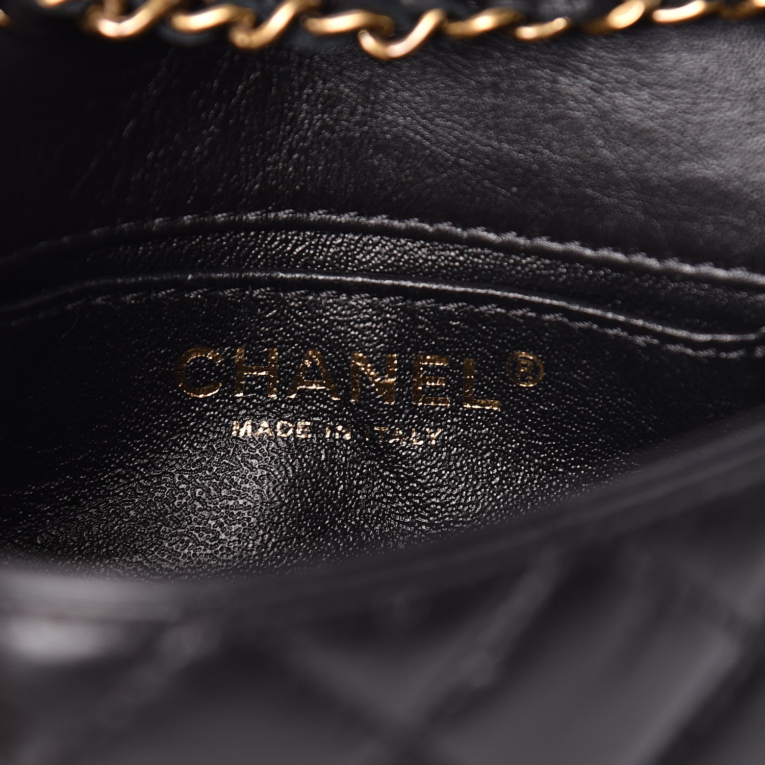 Chanel Aged Calfskin Quilted Extra Mini Medallion Flap Black 8 of 10