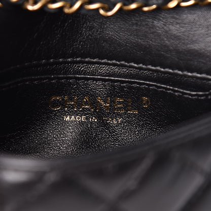 Chanel Aged Calfskin Quilted Extra Mini Medallion Flap Black 8 of 10
