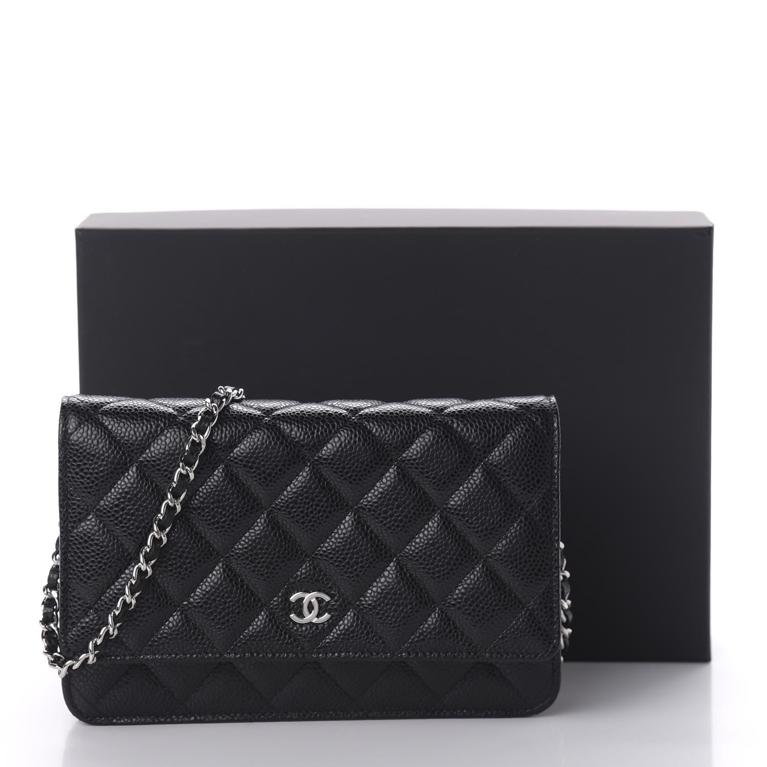 Chanel Caviar Quilted Wallet On Chain WOC Black 11 of 11