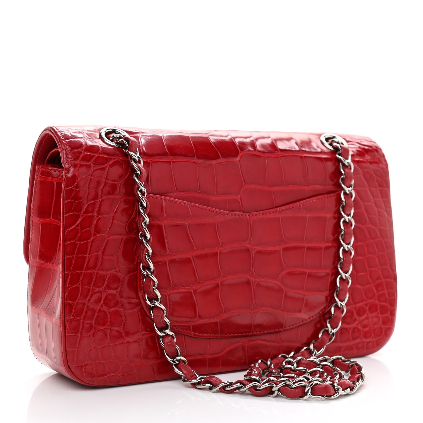 Alligator Medium Double Flap Red