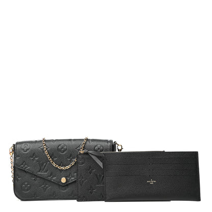 Louis Vuitton Empreinte Pochette Felicie Chain Wallet Black 3 of 13