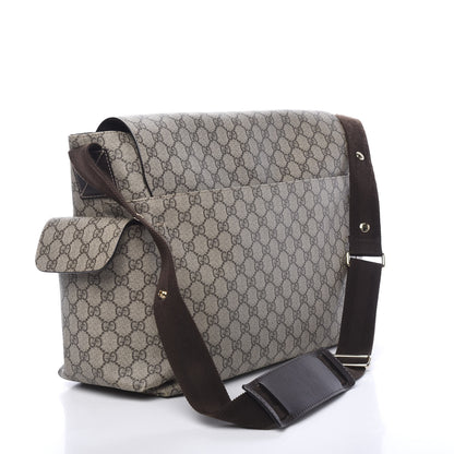Gucci GG Plus Monogram Messenger Diaper Bag Dark Brown 2 of 12