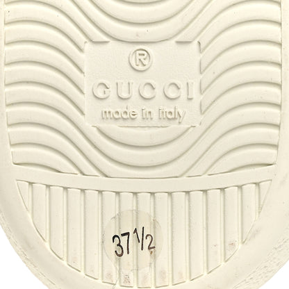 Gucci Calfskin Web Bee Embroidered Womens Ace Sneakers 37.5 White Green 8 of 11