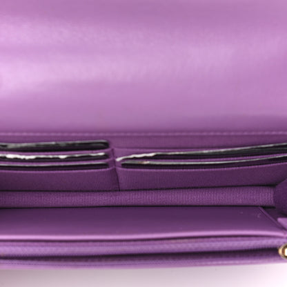 Chanel Lambskin Quilted Pick Me Up Wallet On Chain WOC Purple 4 of 11