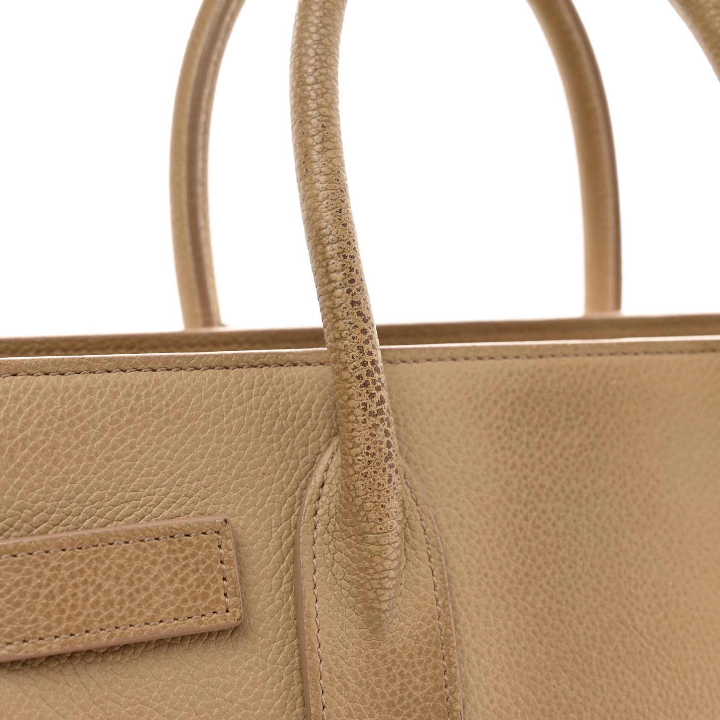 Grained Calfskin Baby Sac De Jour Dark Beige