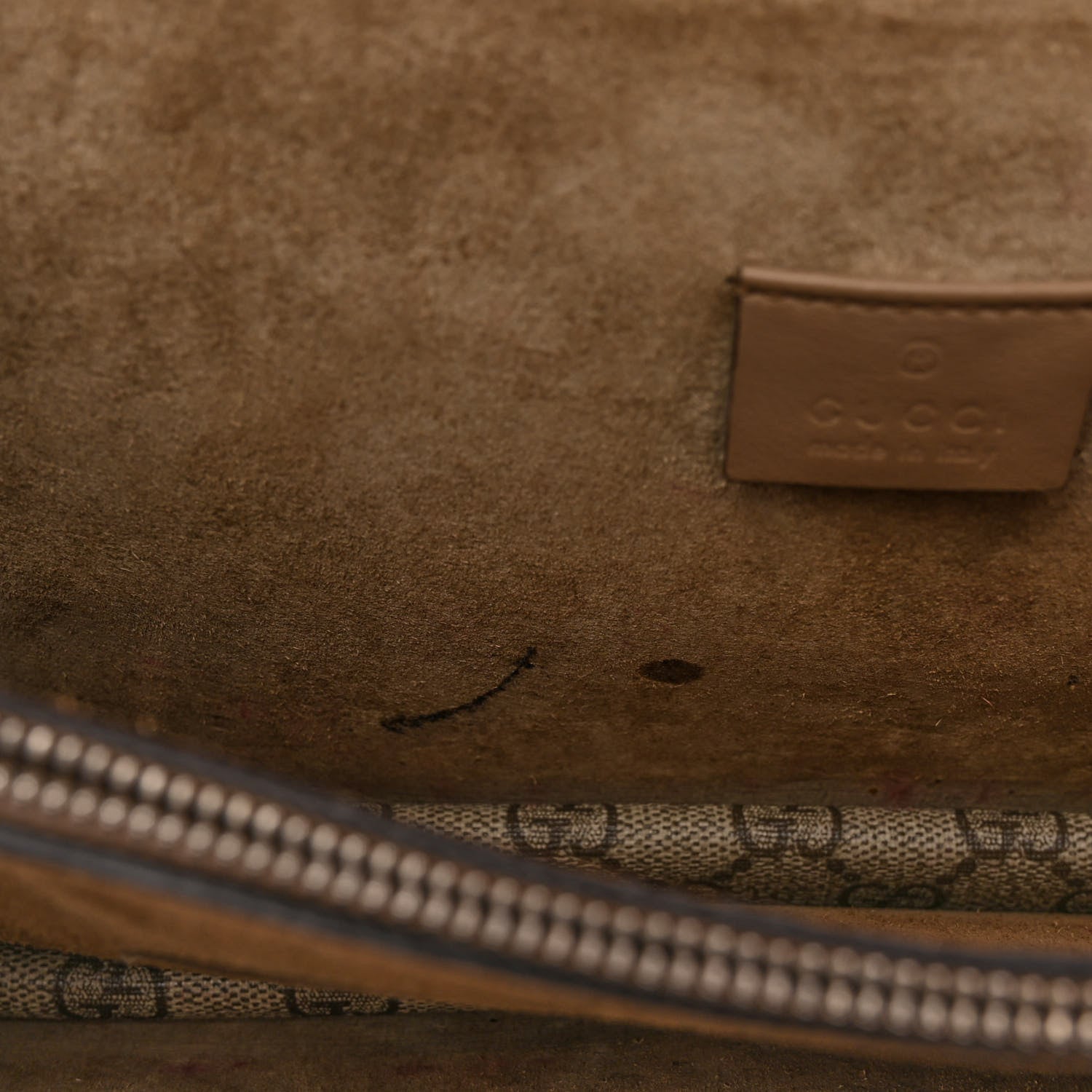 Gucci GG Supreme Monogram Small Dionysus Shoulder Bag Taupe 11 of 12