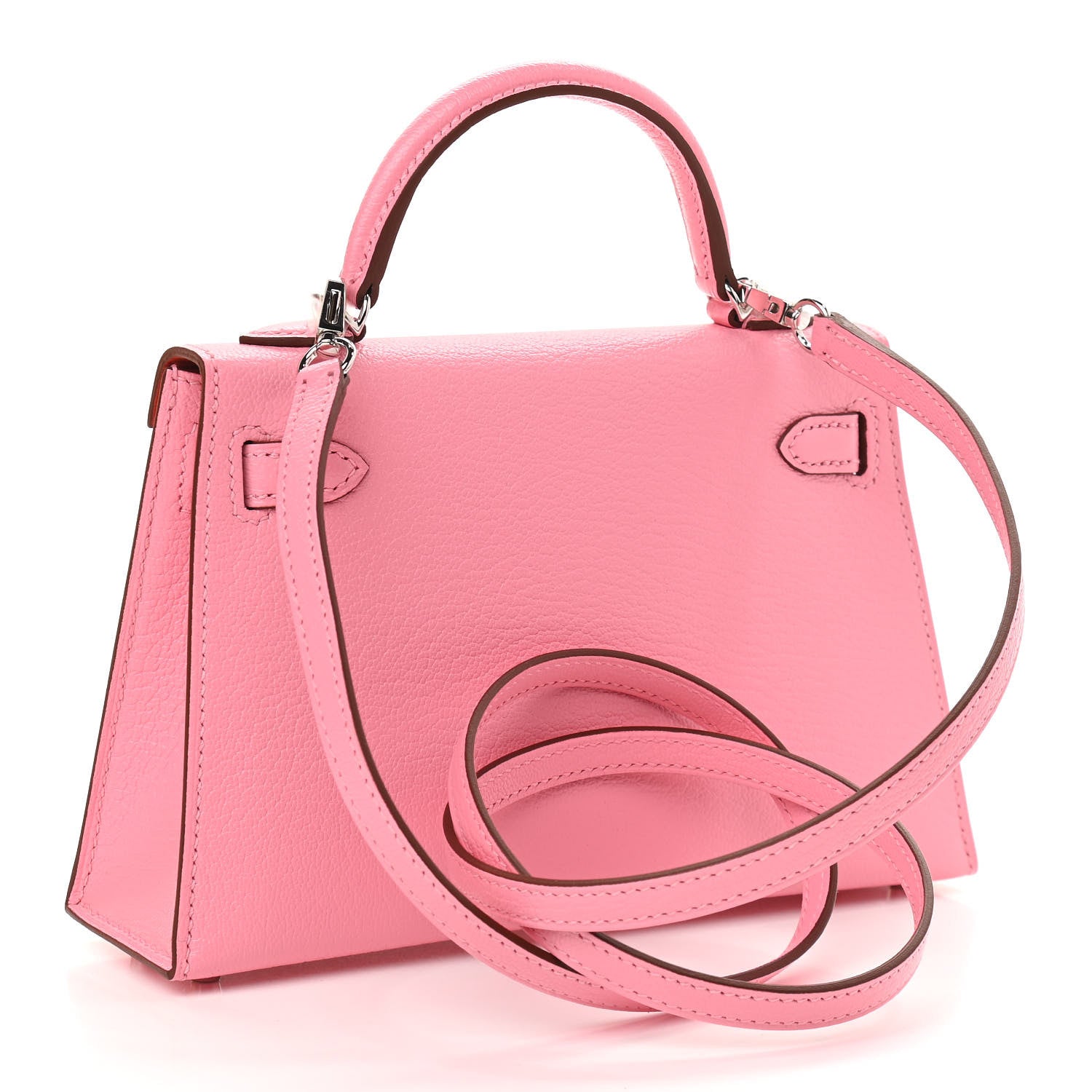 Hermes Chevre Mysore Verso Mini Kelly Sellier 20 Rose Confetti Sanguine 2 of 9