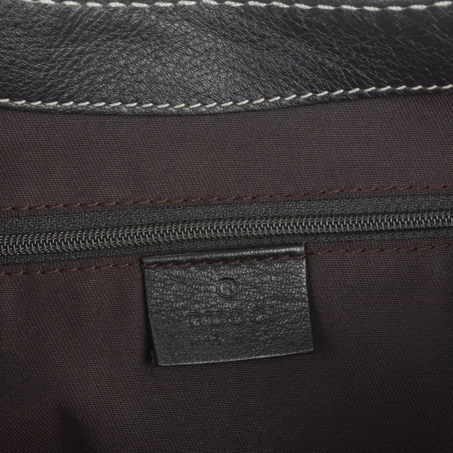 Monogram Medium New Ladies Web Tote Dark Brown