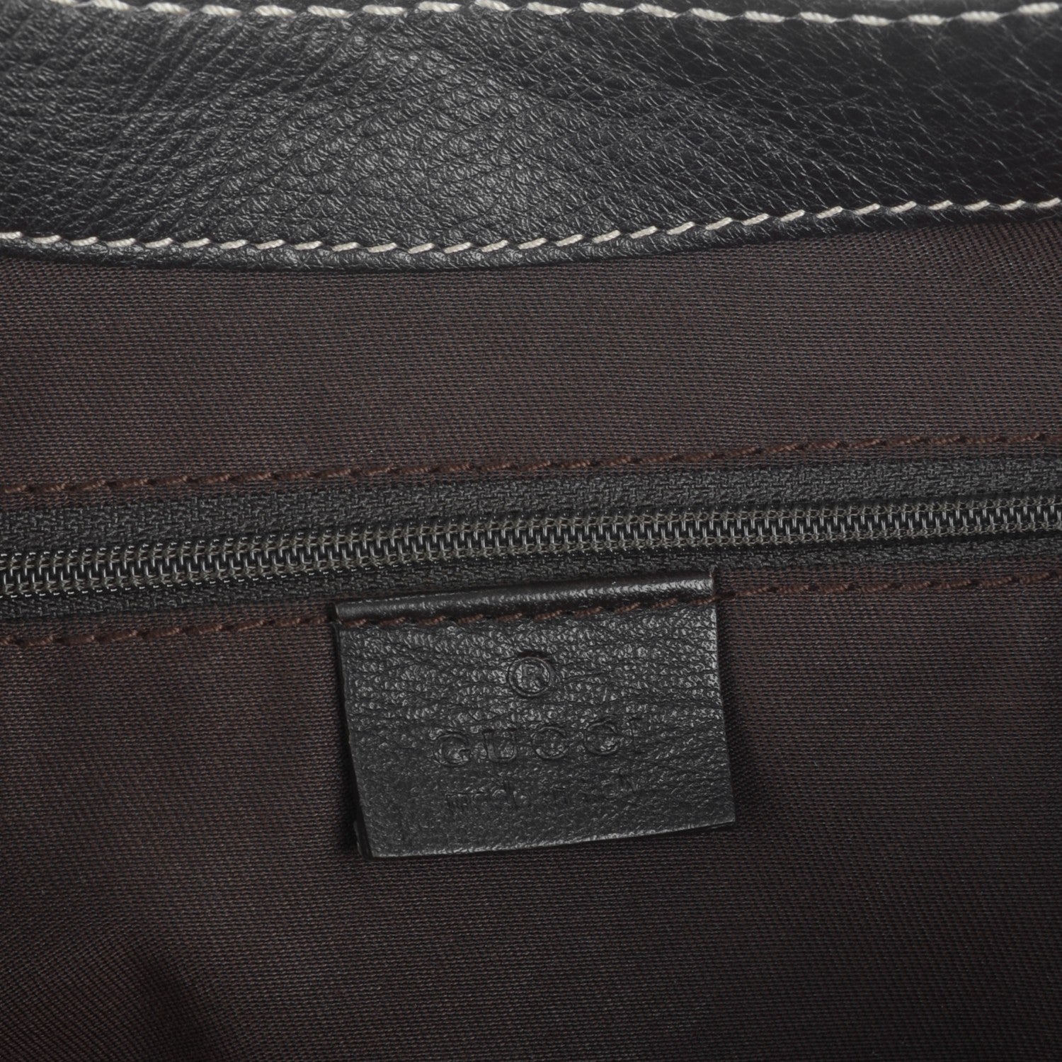 Gucci Monogram Medium New Ladies Web Tote Dark Brown 6 of 7