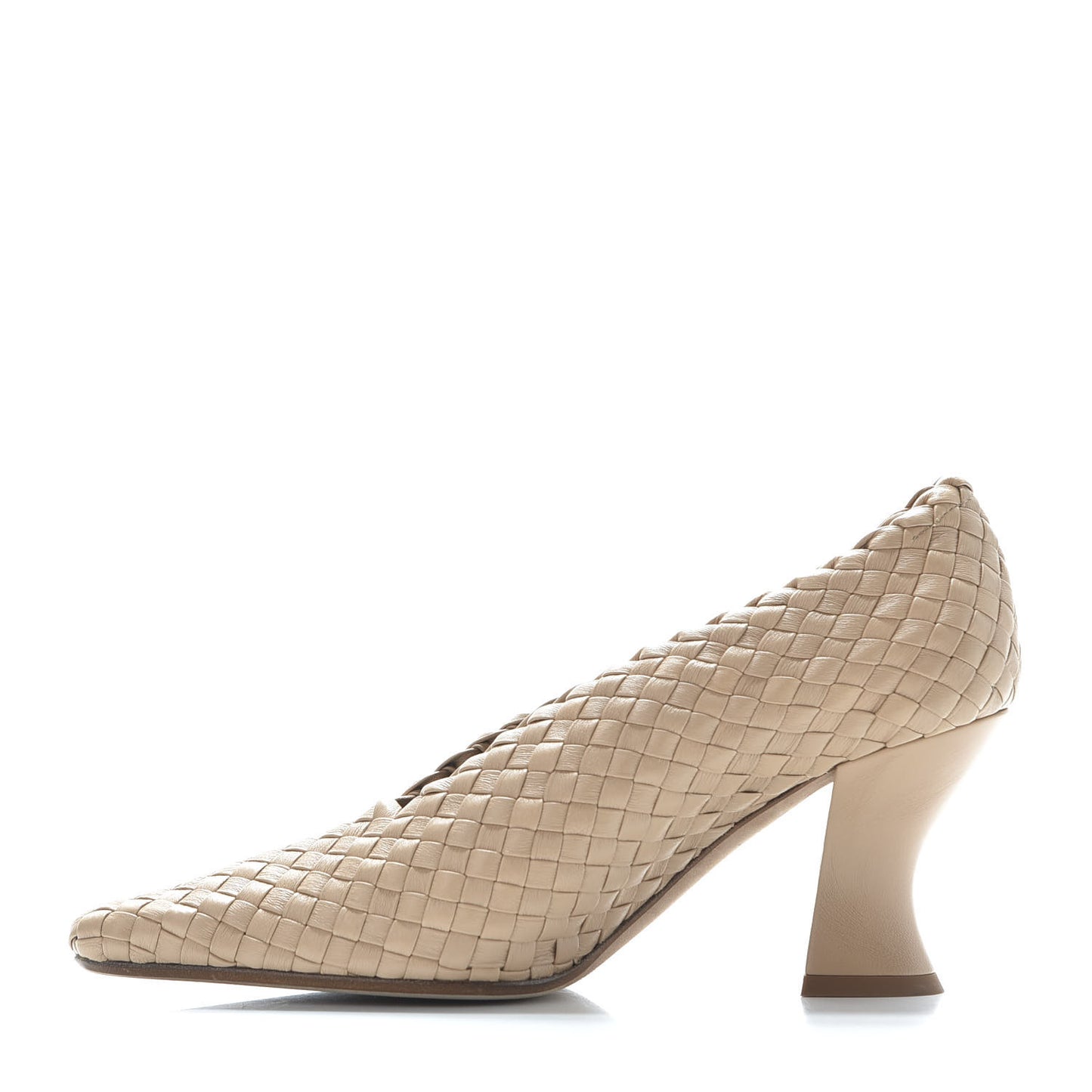 Nappa Intrecciato Almond Pumps 38 Cipria