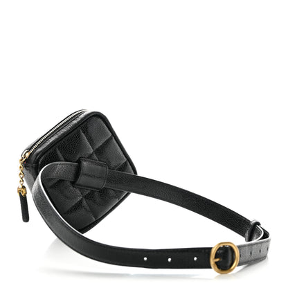 Chanel Caviar Quilted Coin Purse Belt Bag Black 3 of 12