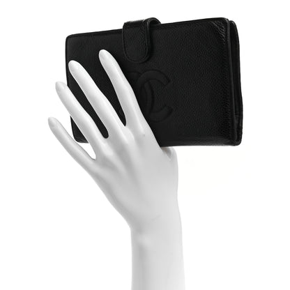 Chanel Caviar Timeless CC French Wallet Black 2 of 9