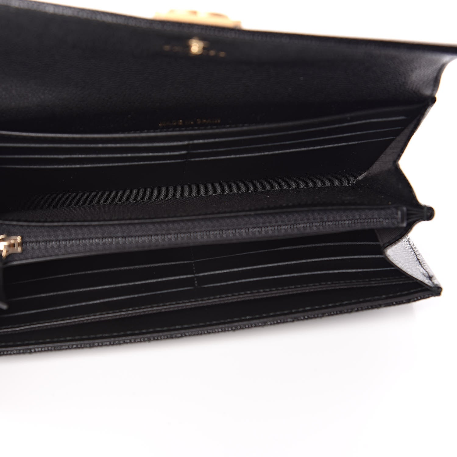 Chanel Caviar Chevron Quilted Boy Flap Wallet Black 5 of 9