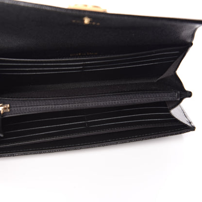 Chanel Caviar Chevron Quilted Boy Flap Wallet Black 5 of 9