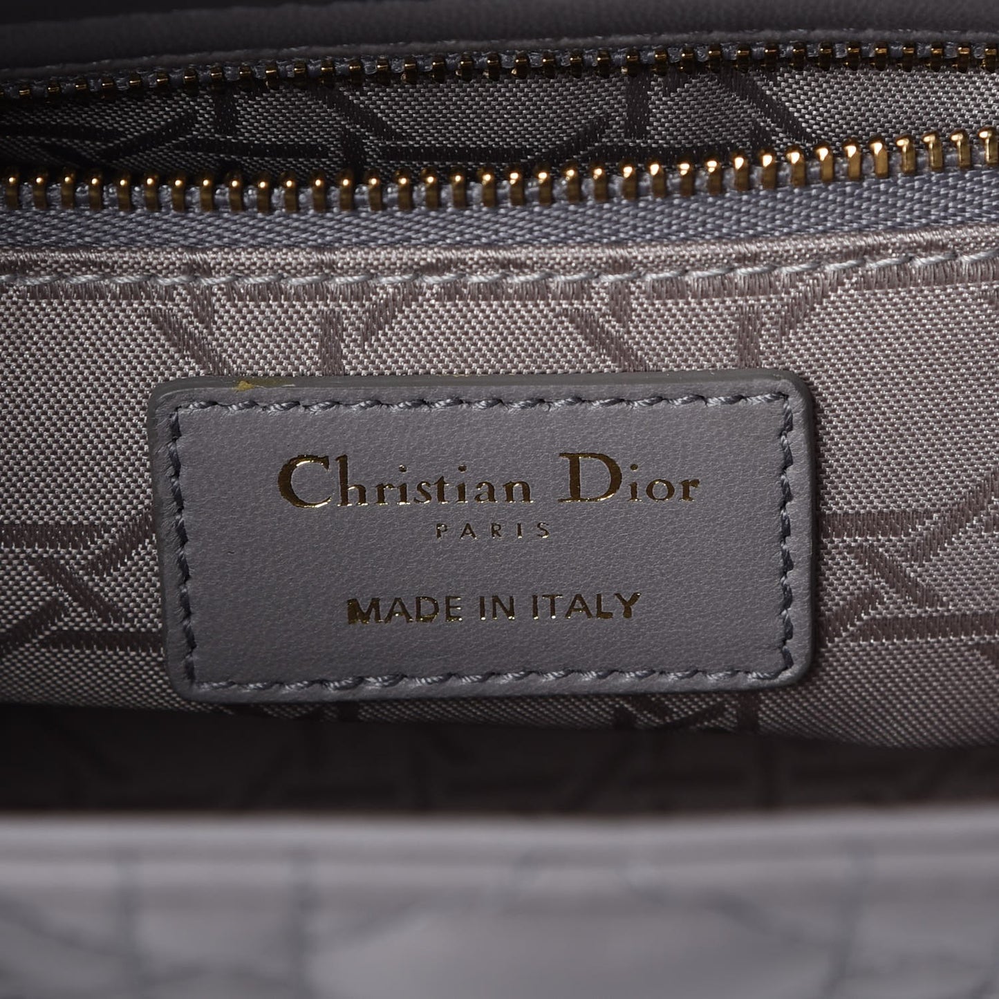 Lambskin Cannage Small My Lady Dior Gris