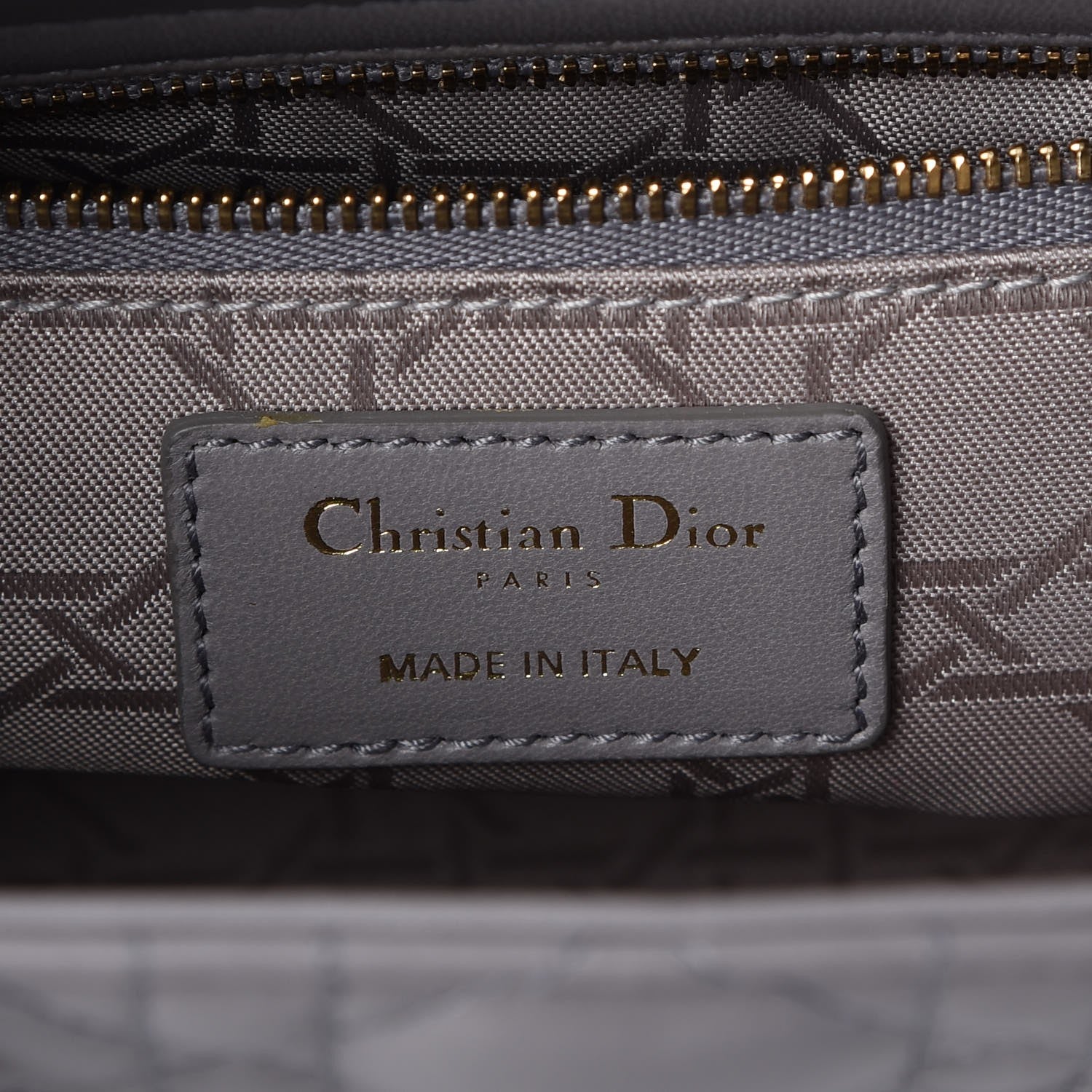 Christian Dior Lambskin Cannage Small My Lady Dior Gris 6 of 7