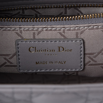Christian Dior Lambskin Cannage Small My Lady Dior Gris 6 of 7