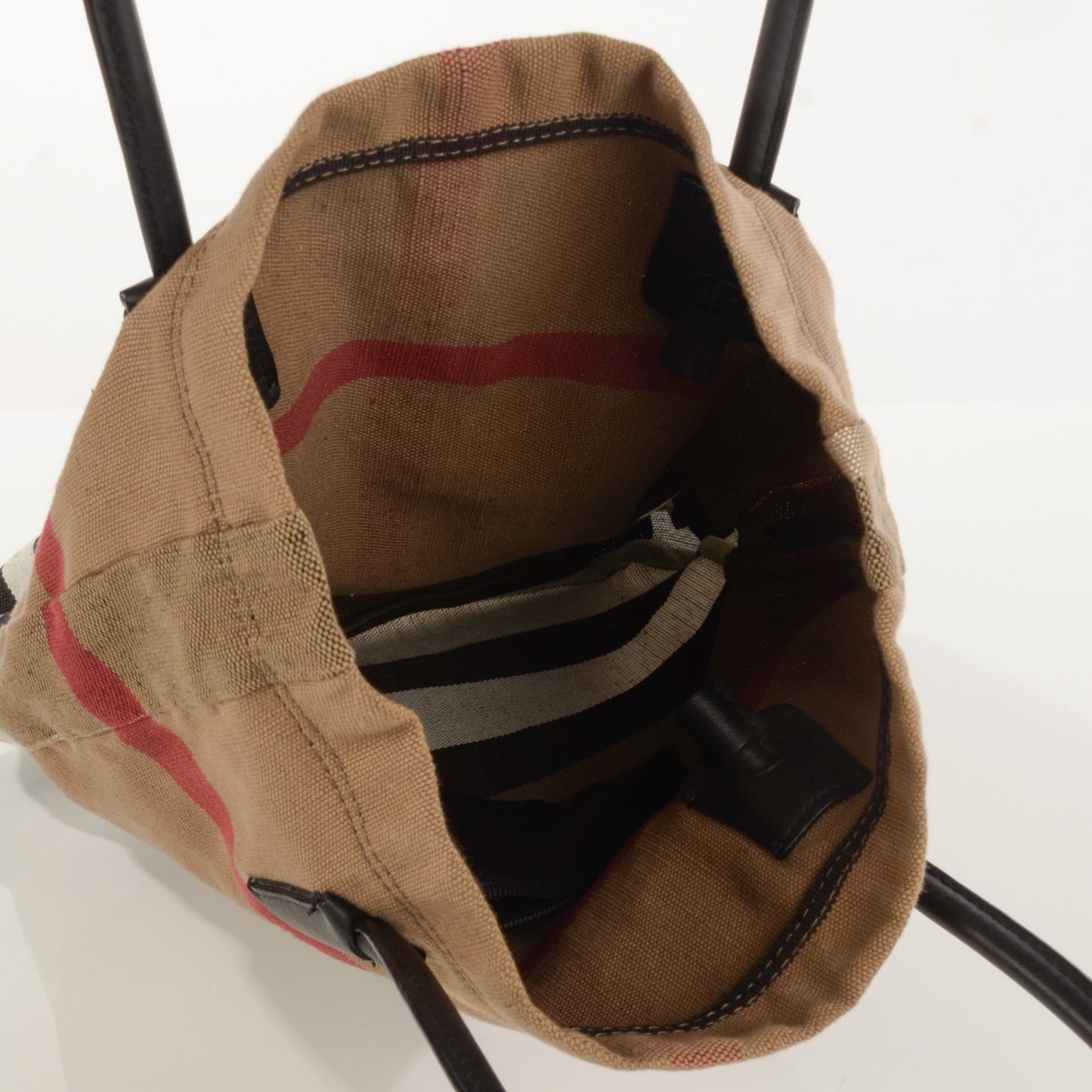 Canvas Mega Check Medium Lauriston Tote Black