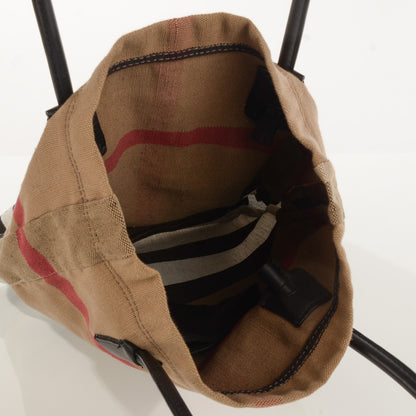 Burberry Canvas Mega Check Medium Lauriston Tote Black 5 of 6