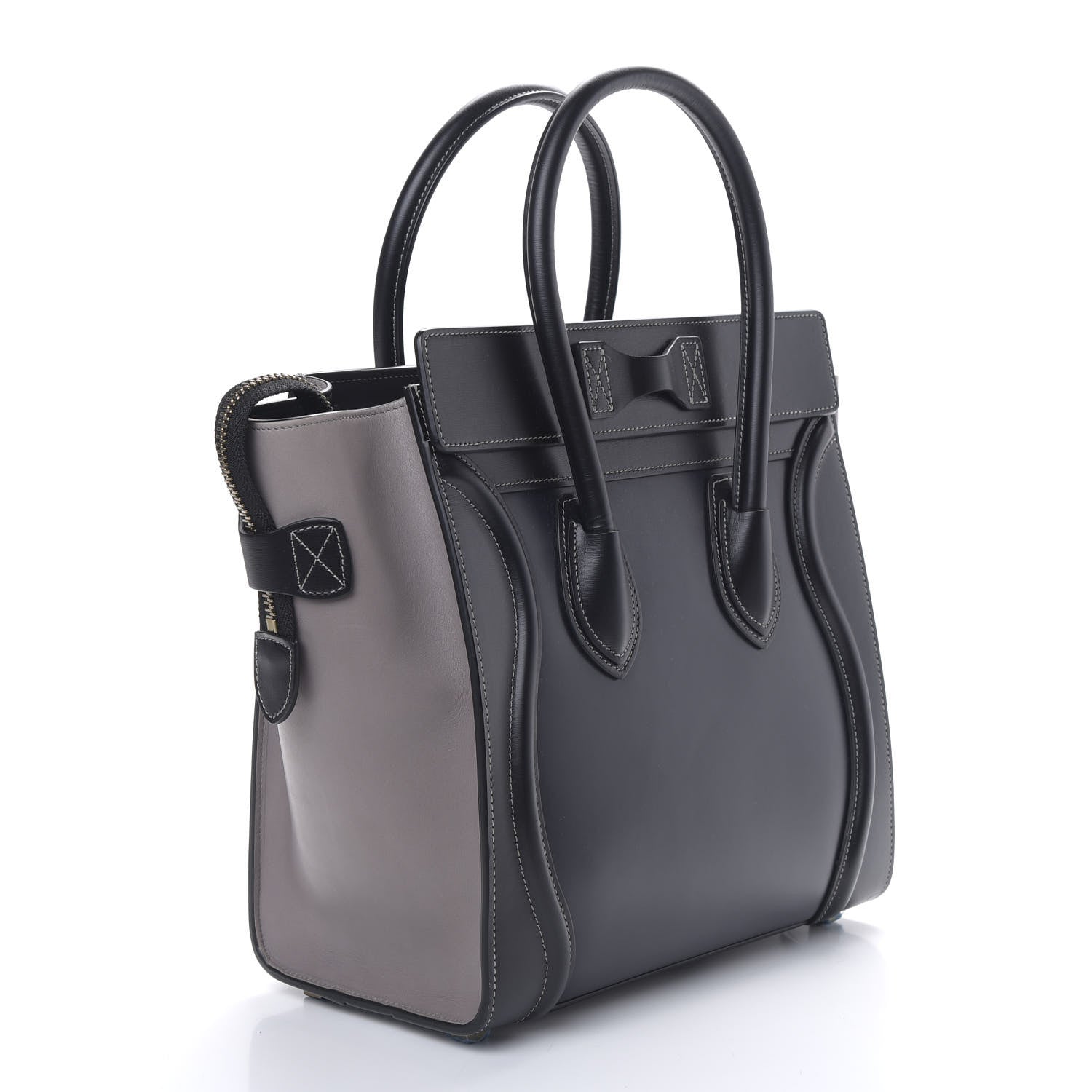Celine Smooth Calfskin Micro Tri-Color Luggage Dark Blue 2 of 8