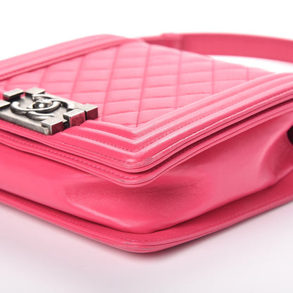 Chanel Lambskin Quilted Small Square Boy Flap Pink 9 of 13